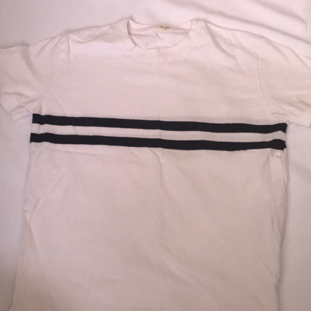 White shirt with stripes from brandy Melville